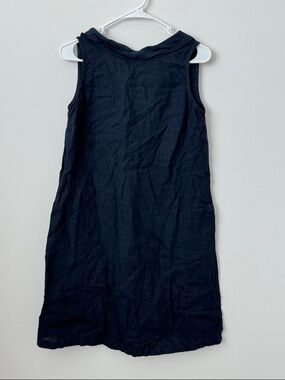 Haris Cotton 100% Linen Blue Mini Dress Size: XS